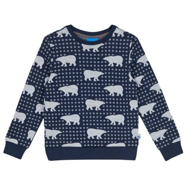 Finkid Kid's Uniikki Nordik Ullpullover Barn Storlek 80/90 Färg blå
