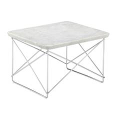 Vitra - Occasional Table LTR Marble, Chrome Plated Base - Små borde og sideborde - Charles & Ray Eames - Hvid - Metal/Sten