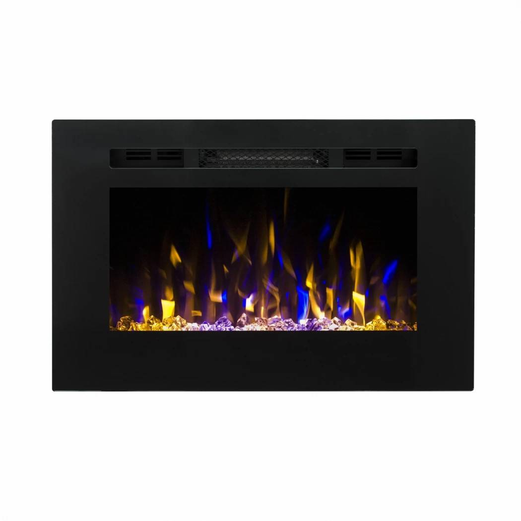 LED Pro indbygget elektrisk pejs 66 cm – 3 flammefarver &amp; justerbar varme