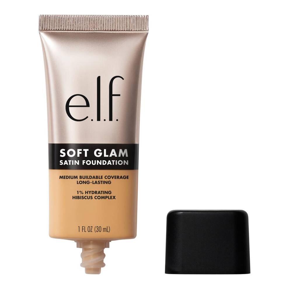 e.l.f. Bl?d Glam Foundation Medium D?kning Langvarig og opbyggelig Foundation For En Glat Satin Finish Vegansk og Cruelty-Free 30 Medium Varm