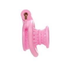 Fancy Chastity Cage Anti Cheat ABS Cock Låsenhet med 4 storlekar Penisring for män Vuxenlek Erotiska sexleksaker for vuxna 18+(Pink with 4 rings)