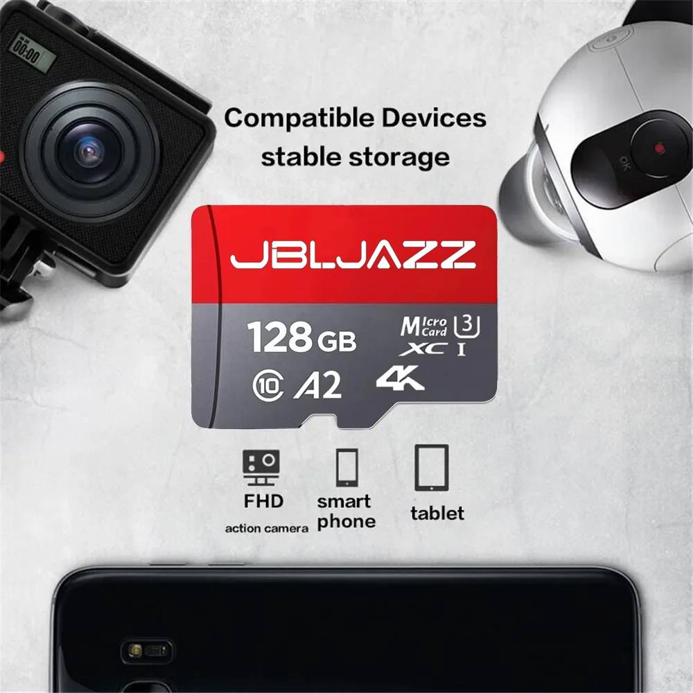 100% Original Micro TF Sd Card 16GB 32GB 64GB 128GB 256GB Micro TF Memory Card Class10 SDXC U3 4K TF Card For Drone Phone