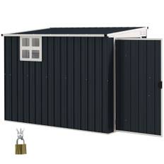 Verktygsskjul i metall 2,7m² 128x231x181cm Verktygsskjul med takfönster Låsbar dörr Väderbeständig Trädgårdsbod Utomhus Trädgård
