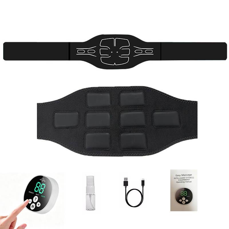 Smart Abdominal Toning Belt Muscle Toner Waist Massager Body Slimming USB Recharge Fitness Workout Training Massage