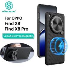 För OPPO Find X8 Pro telefonfodral Nillkin CamShield Prop Magnetisk hård PC+TPU-skal Stötsäkert bakstycke OPPO Find X8 Pro svart