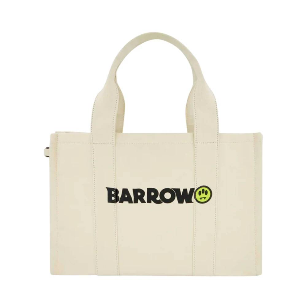 BARROW Børne Strandtaske med Gul Smil - Tasker - Dame - Beige - ONE SIZE - Uld