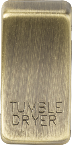 KnightsBridge Switch cover "marked TUMBLE DRYER" - antique brass