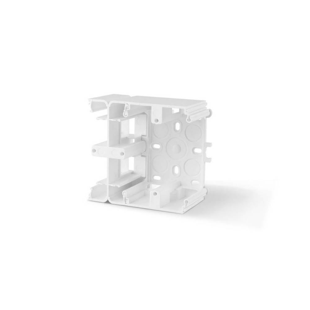 BINERA förhöjningsram för uttag/strömbrytare - Vit, IP20, 93x86x45mm, utanpåliggande