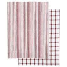 Svanefors 2-pack Rut&Rand Handduk 2-Pack 45×60 röd