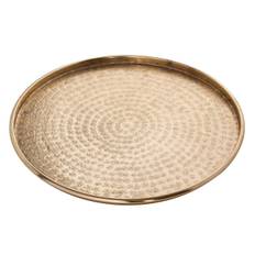 Dekorativ bricka Ø 40 cm runt Guld Candlelight bricka