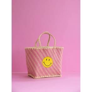 Rice Mellem Raffia Taske, Multi, Smiley®