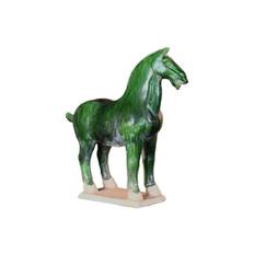 Tang häst skulptur grön - Grön (L: 26 x B: 9 x H: 26 cm)