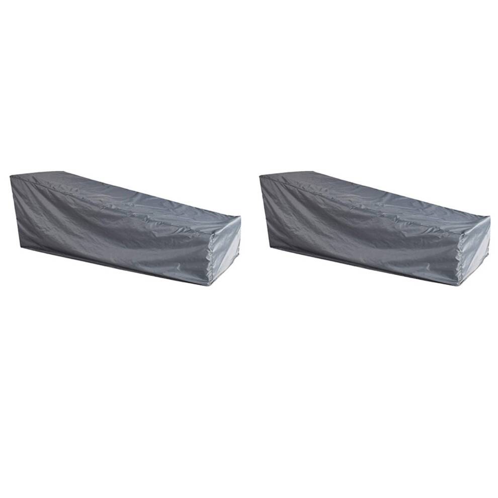 2X Sunlounger Cover 208 x 76 x 41 / 79cm Sun Lounger Cover Garden Lounger Cover for Garden Furniture Cover