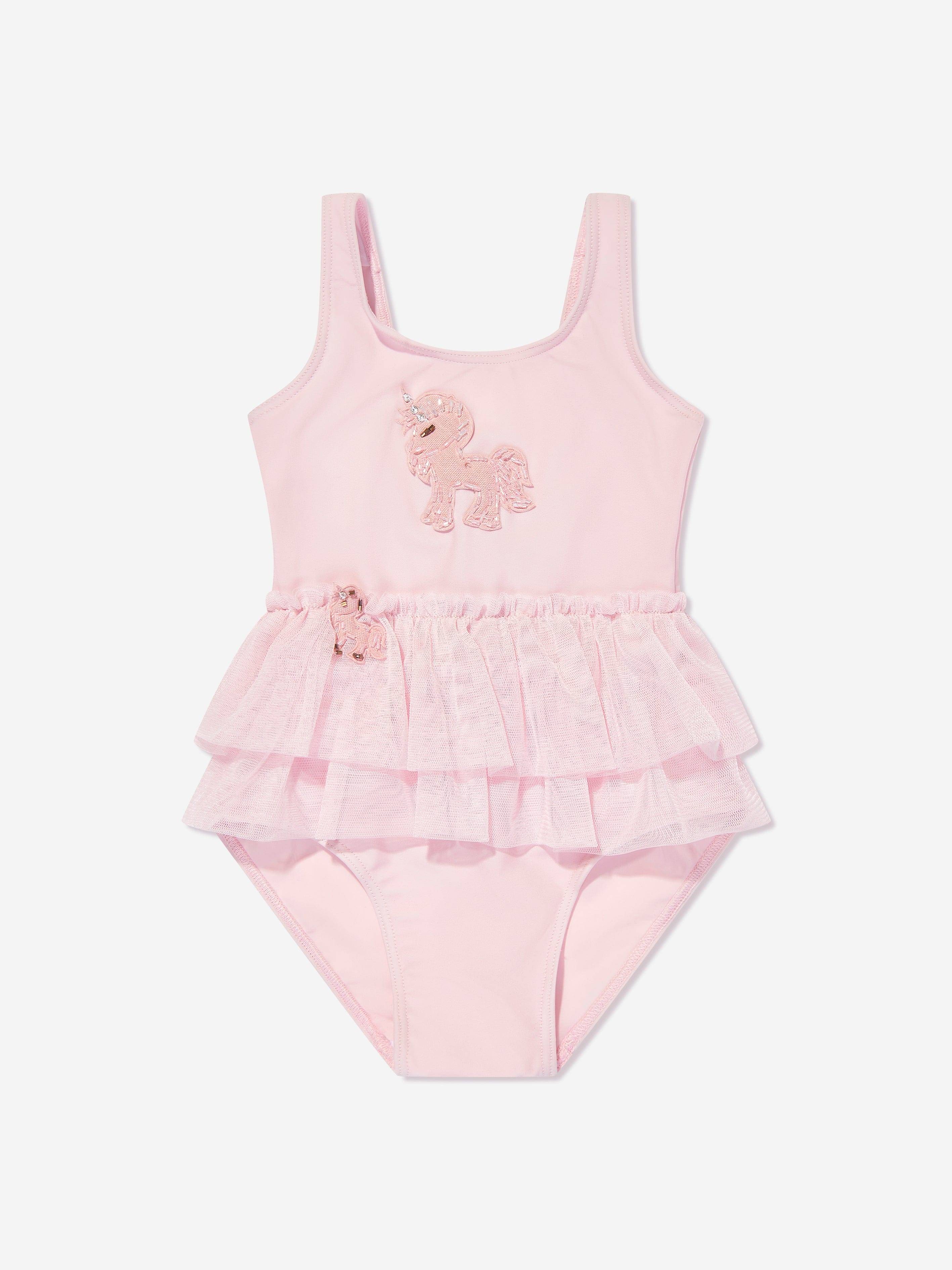 Selini Action Girls Bow Bikini in Pink - Pink / 4 Yrs (4 Yrs)
