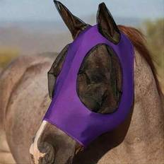 Premium Mesh Flugskyddande Hästmask - Multifärgad (1 st lila hästmask)