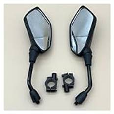 Sidobackspegel Motorcykelstyre Spegel Scooter E-Bike Backspeglar Elektromobil Baksida Konvex Spegel 1 Par Universell 8/10mm 22mm Bar End Mirror(10mm with holder)