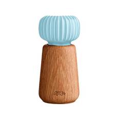 Kähler Hammershøi Kværn - H 14,5 cm - Olieret egetræ/porcelæn - Lyseblå