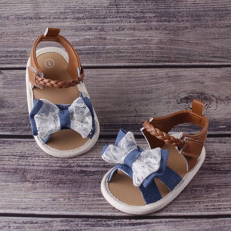 Pudcoco Sandaler för Babyflicka Sommar - Blå / 7-12 månader