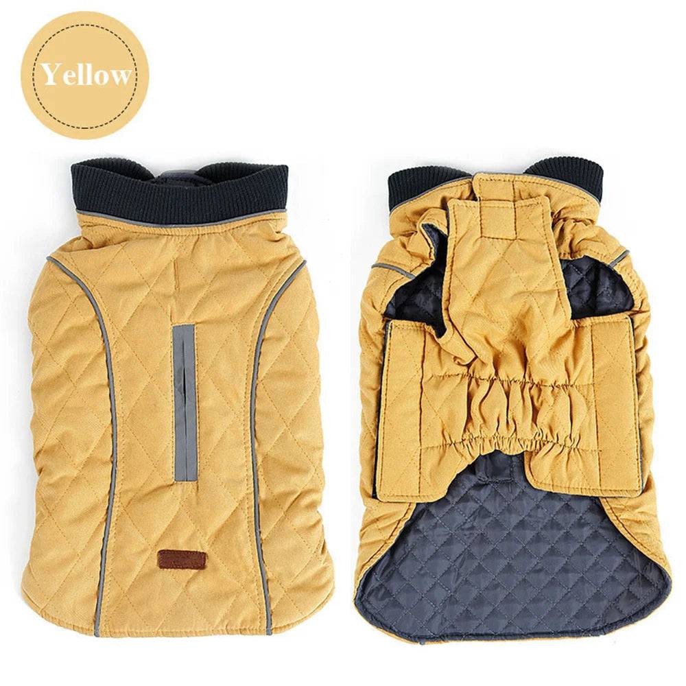 Warm Reflective Winter Jacket for Dogs — XS to 3XL - Yellow / S / SPC (S)