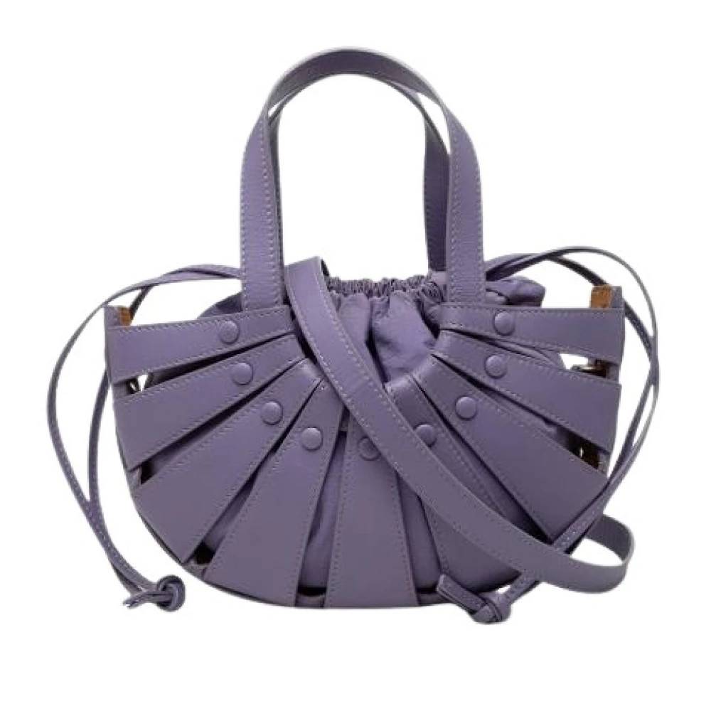 Bottega Veneta Vintage Pre-owned Satchel - Vintage - Dame - Lilla - ONE SIZE - Uld
