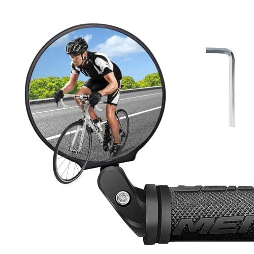 Cykelbackspegel, cykelspegel för styre, HD 360° vridbar justerbar vidvinkel, - och falltålig cykeltillbehör, universell höger och vänster