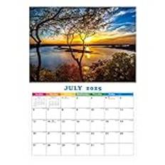 2025 Kalender - Väggkalender 2025 UK | Årlig kalender 2025 | Landskap fotokalender 2025 | Tjock papperskalender 12 månader från jan. 2025 - dec 2025, månadslandskapskalender för