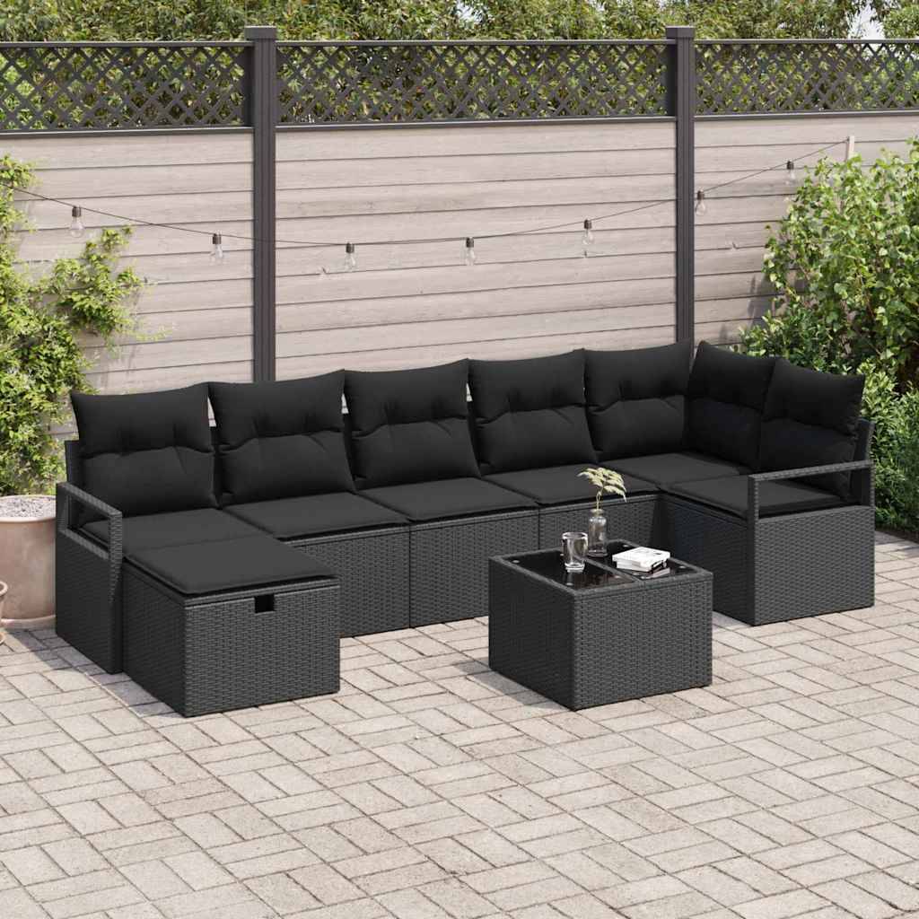 Sofa Sæt med pude 5 pcs polyrattan