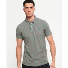 Superdry Classic Bermuda poloshirt i piqué med gennemgående print