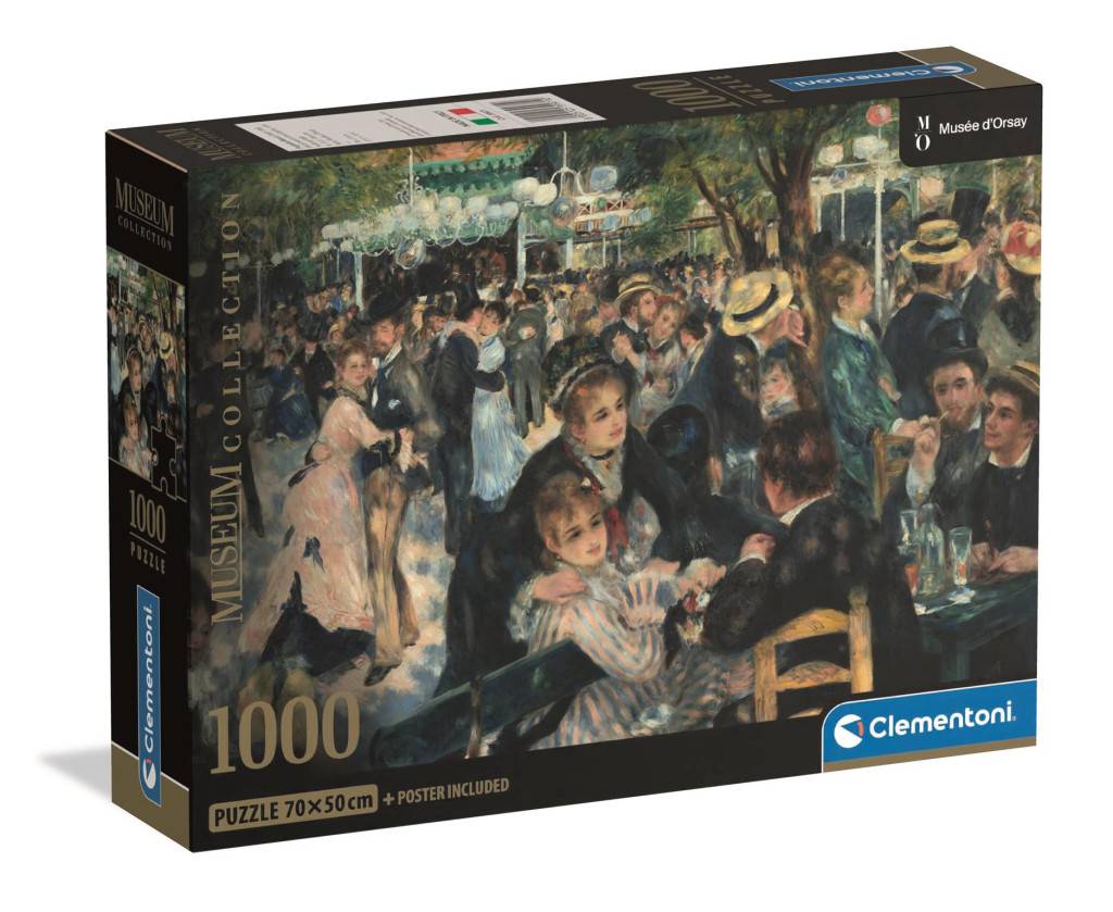 Art Renoir Ball at the Moulin de la Galette Kompakt 1000-bitars pussel Clementoni