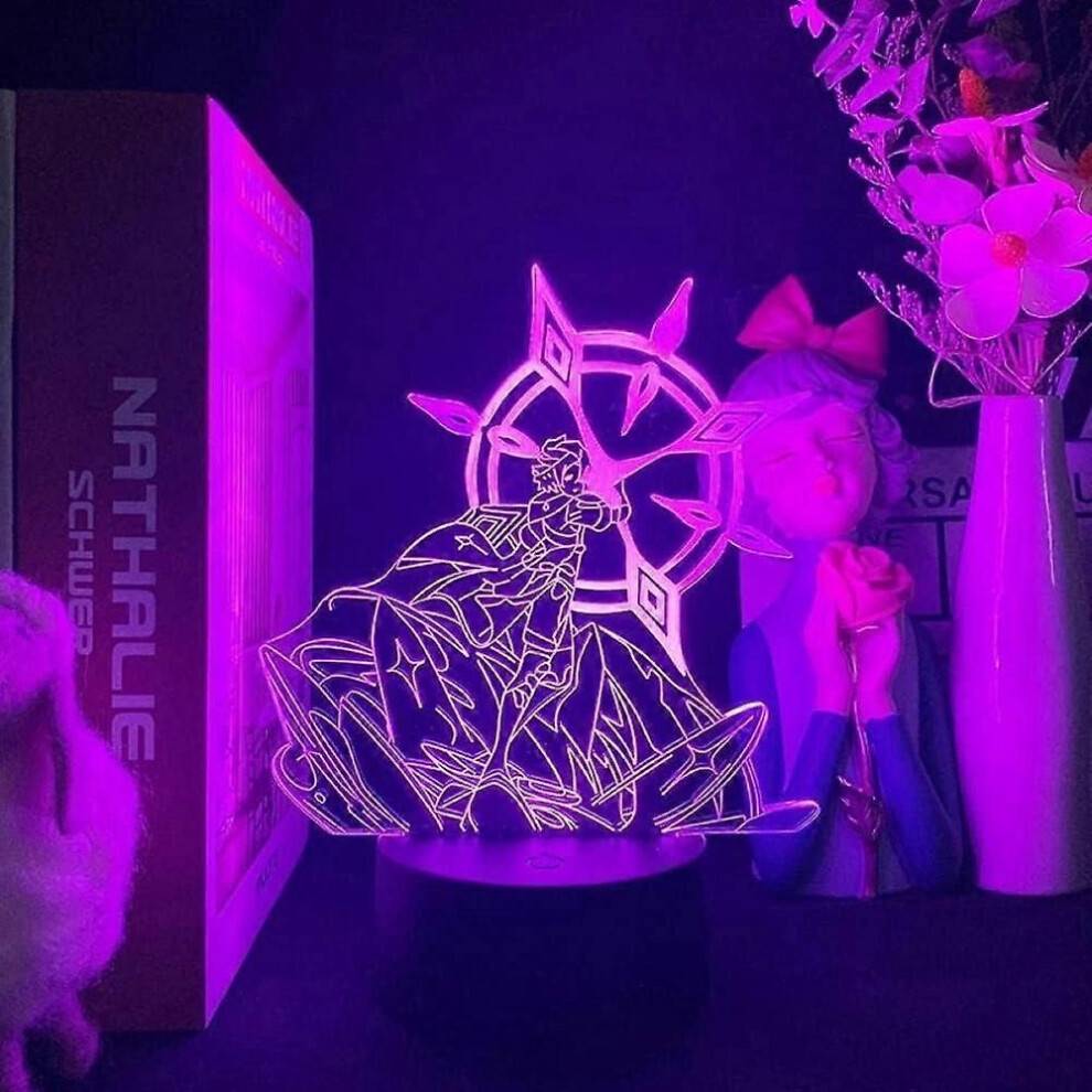 Game Albedo Lamp Night Light Illusion Light 3D för barn Pojkar Flickor Sovrum LED Decor L