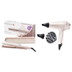 Remington Glätteisen PROluxe S9100 + Remington Haartrockner Profi Ionen PROluxe AC9140
