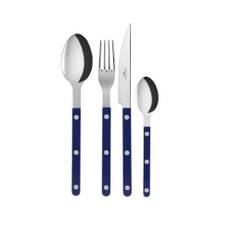 Sabre Paris - Bistrot Shiny Solid / 24 Pieces Cutlery Set / Navy Blue - Bestiksæt