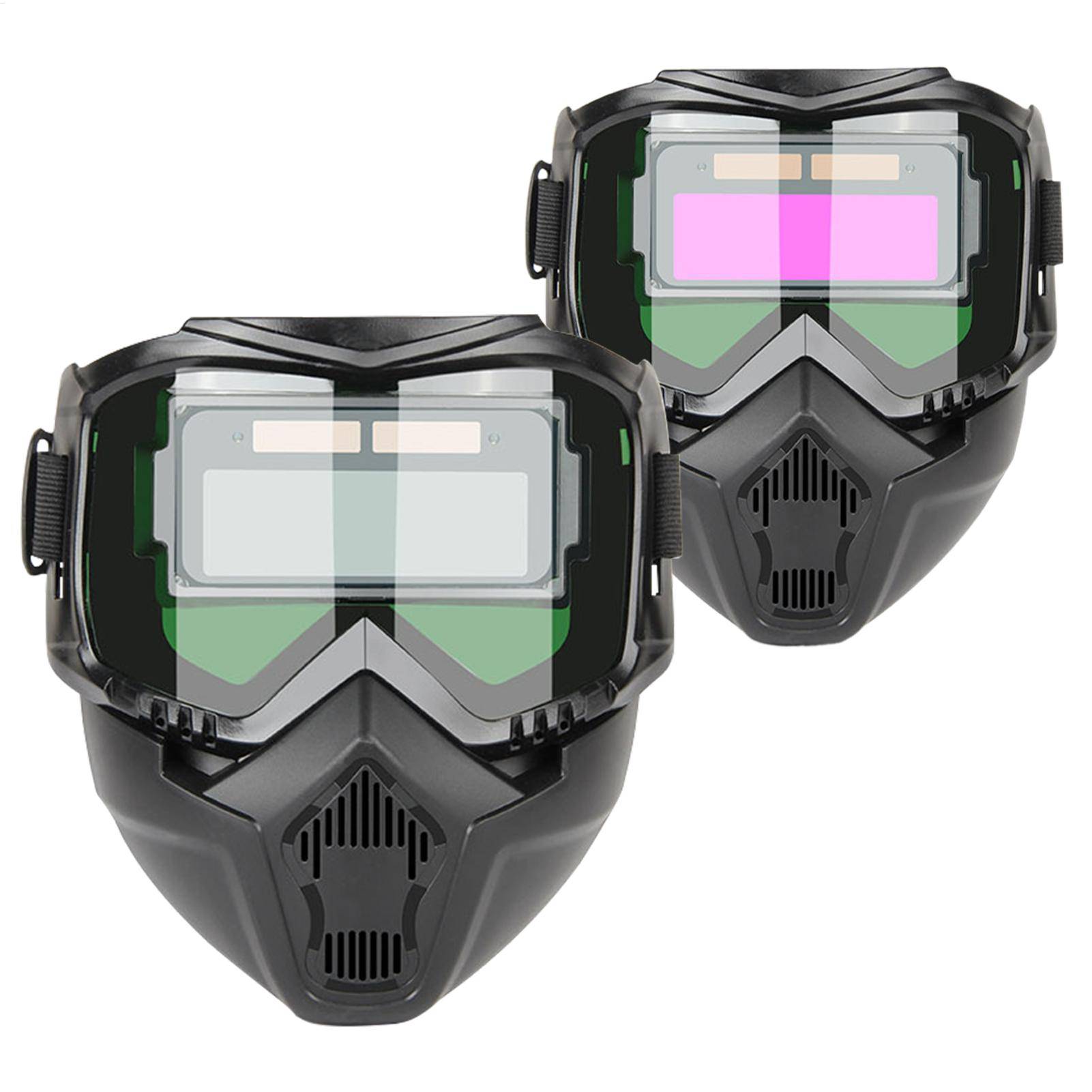 Welding Helmet Auto Darkening Breathable Welding Protector Welder Face Protector Soldering Protective Hood for Polishing