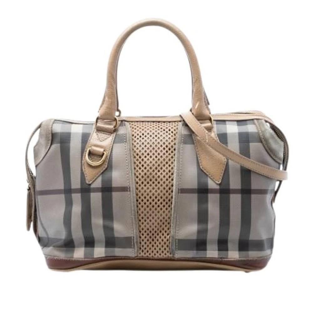 Burberry Vintage Pre-owned Vintage Satchel - Vintage - Dame - Grå - ONE SIZE - Uld