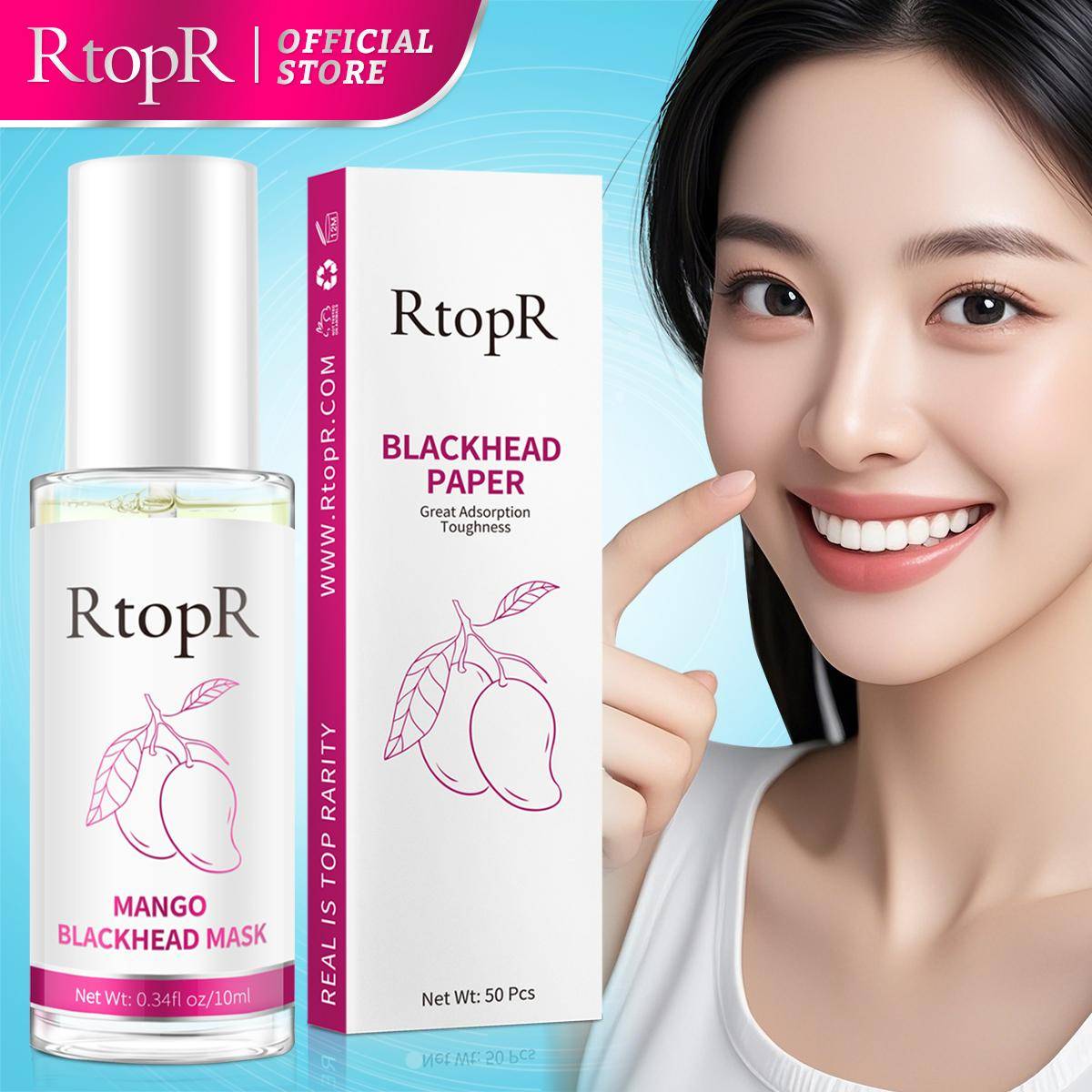 RtopR Blackhead Remover Face Nose Mask Pore Strip Black Mask Peeling Acne Treatment Deep Cleansing Mask Oljekontroll Hudvård
