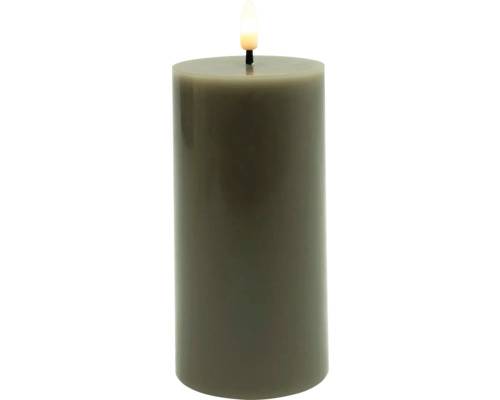 LED-ljus LAFIORA Smooth Ø7,5x17,5cm 6h timer grå