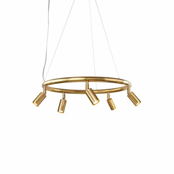 Starlight 5 Rund Taklampa/Vägglampa Rå Mässing