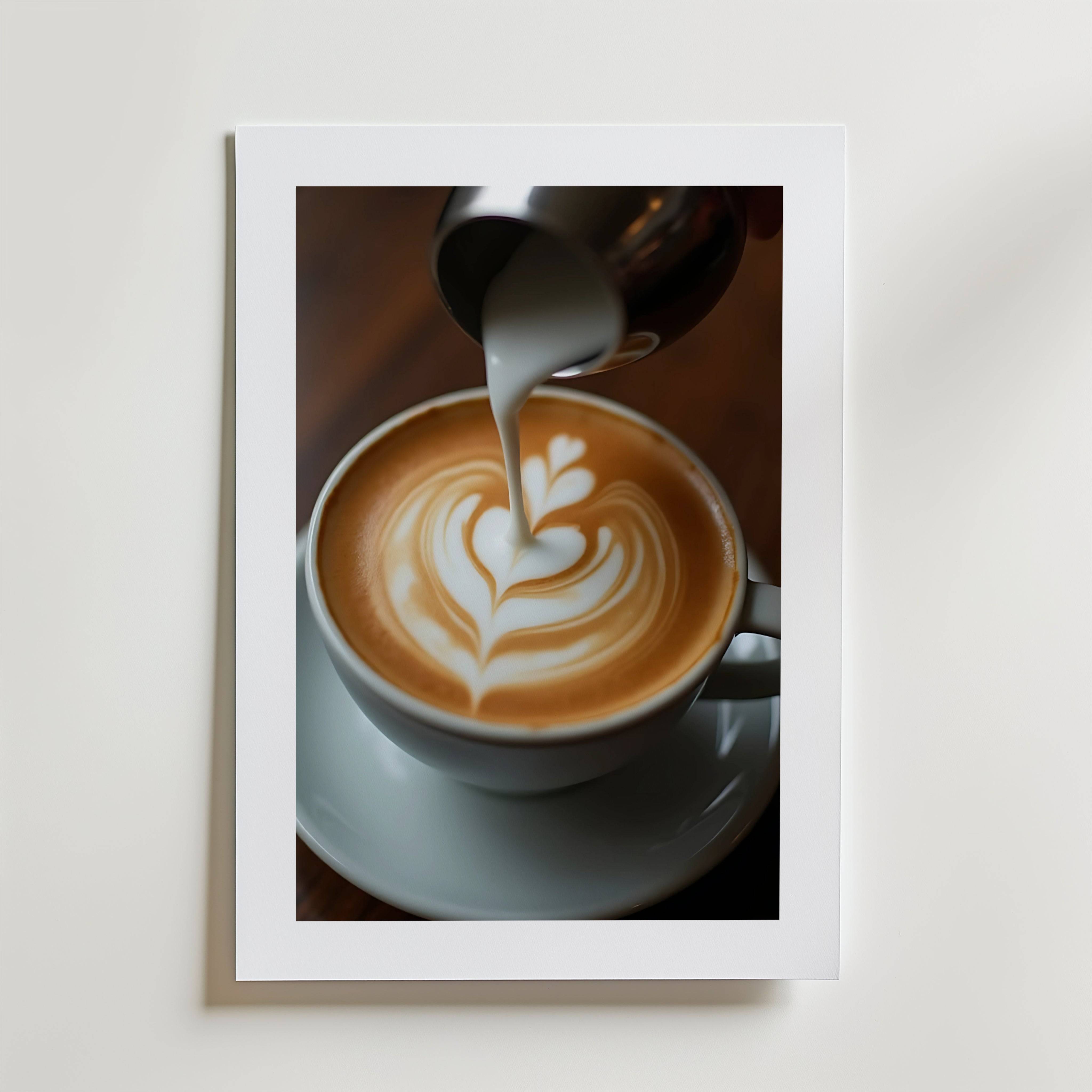Coffee Latte Love Poster - Premium Canvas 70x100 cm