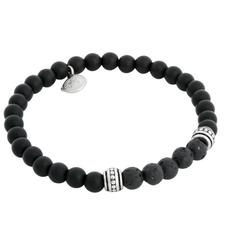 Armband "Beadsarmband Lavasten/onyx, Svart" - by Billgren