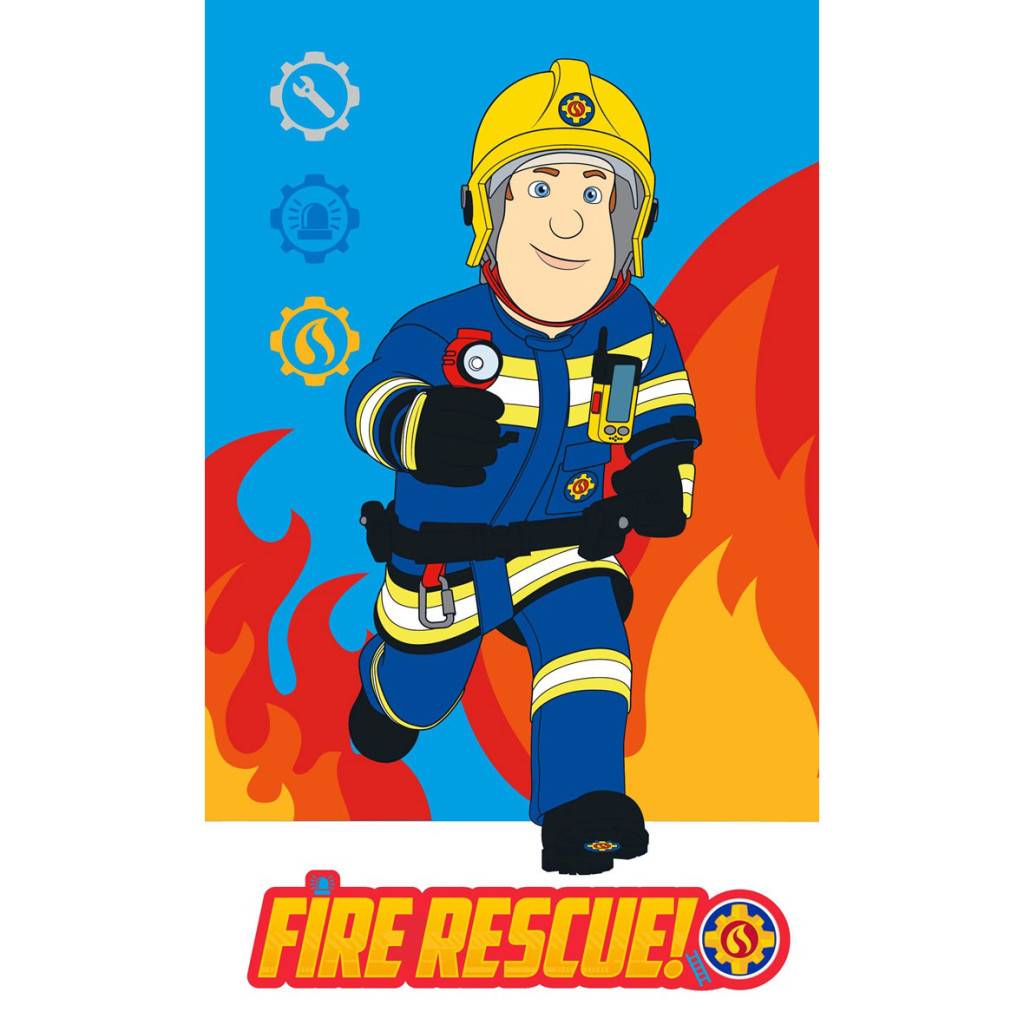 Fireman Sam handduk, ansiktshandduk 30x50 cm
