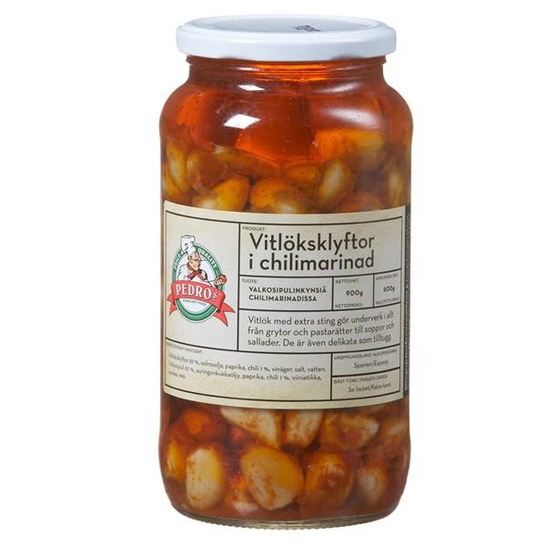 Vitlöksklyftor i chilimarinad 900g