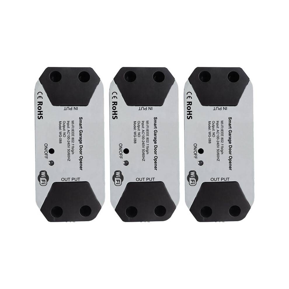 3X WiFi  Garage Door Opener Controller Work with  Home SmartLife/Tuya APP Control No Hub Require,EU Plug