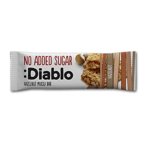 Diablo Müslibar, Hasselnødder<br />Ikke tilsat sukker