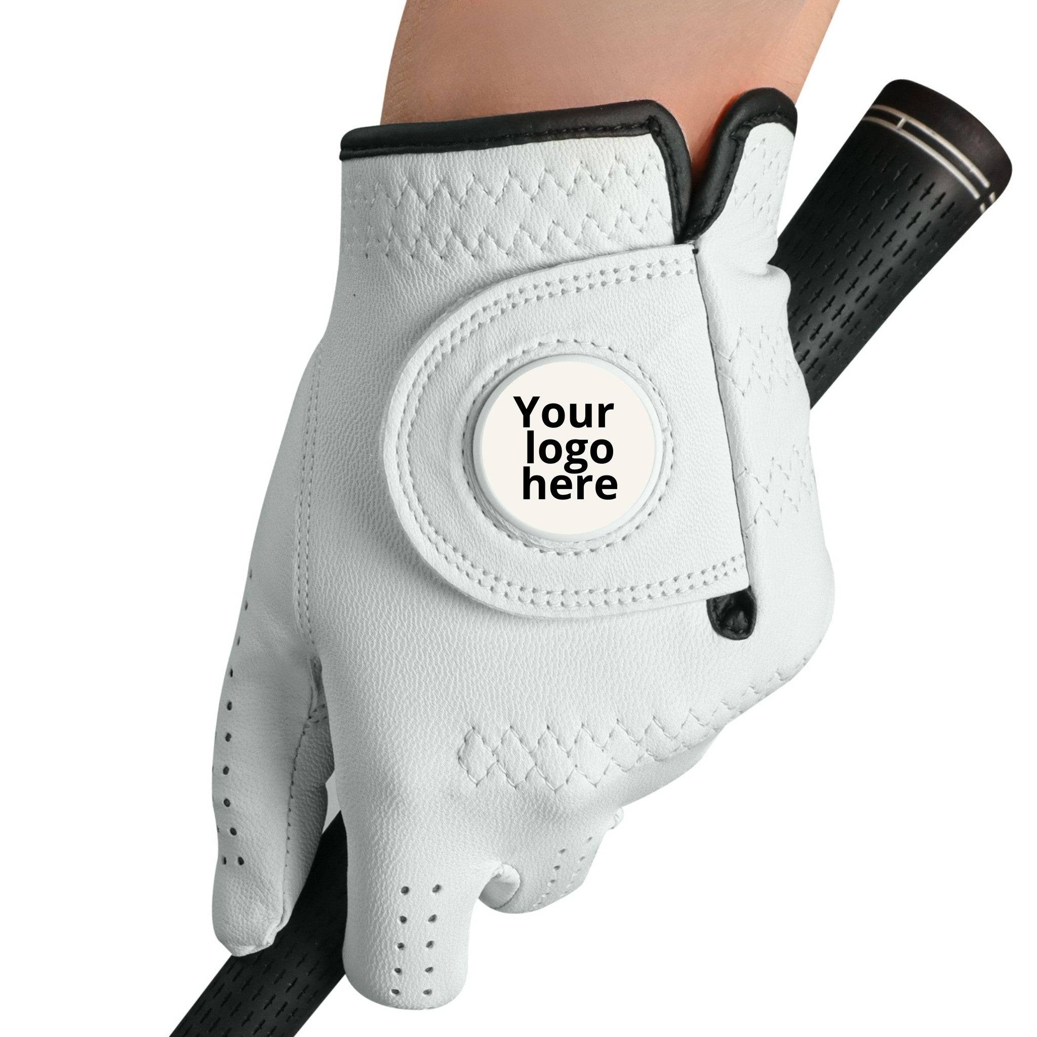 Cabretta Golf Glove with personalizable ball marker - Left hand / L