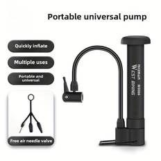 TEMU 1pc Portable Bike Pump, Multifunctional Ball And Bike Air Pump For Basketball, Football And Balloons