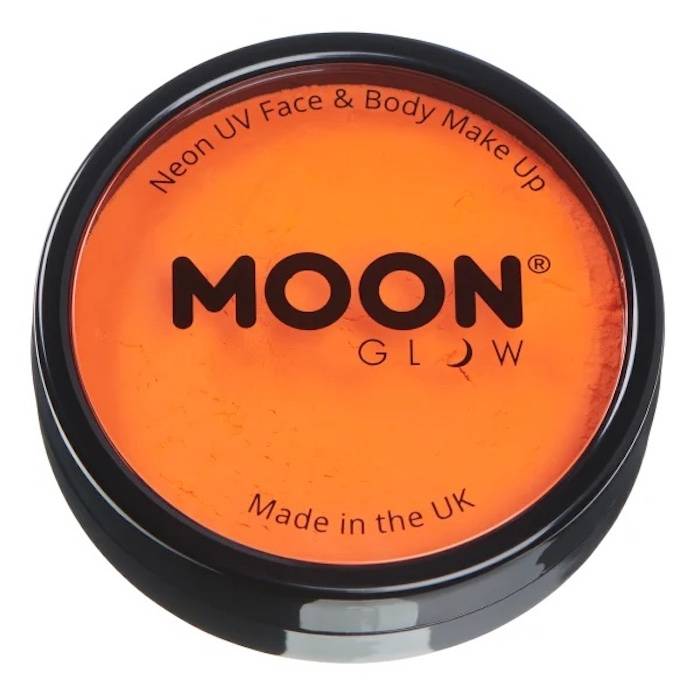 Neon UV Ansigts og Kropsmaling Intens Orange 36 g Moon Creations.
