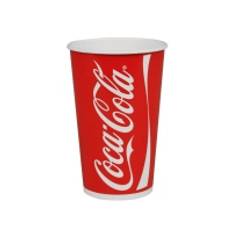 Papbæger, Coca-Cola, 11,5cm, Ø8cm, 30 cl, 34 cl, rød, pap/PE - (20 stk.)