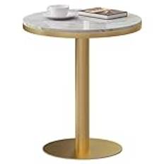 Runt Cocktailbarbord Soffbord Soffa Sidobord, 55cm Topp Marmorbord Höjd 75cm 95cm 105cm, Högt Pub Bistrobord med metallram (Storlek: Höjd 95cm)