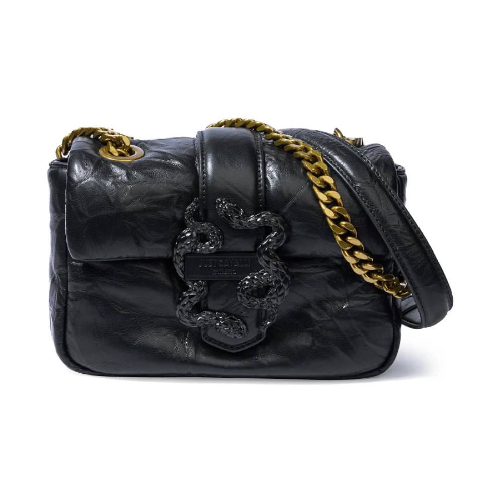 Just Cavalli - Iconic Snakes Puffy Bag Väskor - Dam - ONE Size - Läder