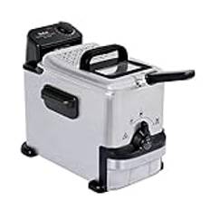 Tefal Oleoclean Kompakt Fritös FR701616 | Svart/Rostfritt Stål | 2L Oljekapacitet | Automatisk Oljefiltrering | Diskmaskinssäkra Delar | Visningsfönster | Justerbar Temperatur